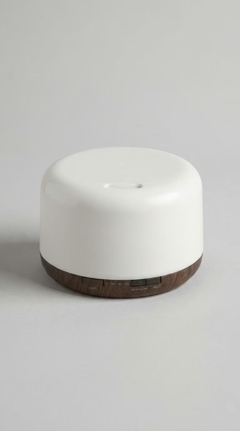 Aroma Diffuser 500ml Wood Grain | USB Essential Oil Humidifier with Colorful Night Light | Mayjam - Dark Wood - Image 2