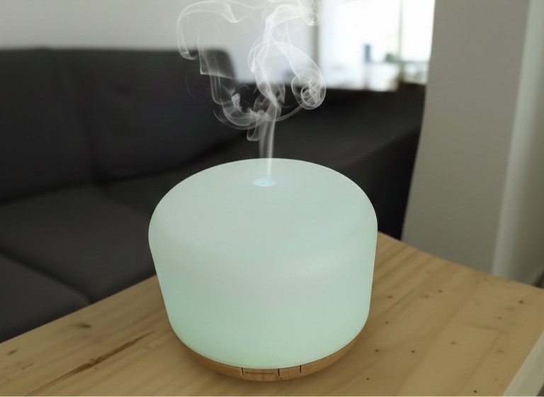 500ml Wood Grain Aroma Diffuser - Ultrasonic USB Humidifier & Night Light