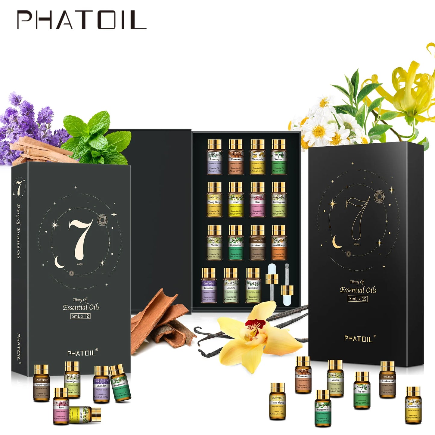 Aromatherapy Essential Oil Gift Box 12 Bottles | Phatoil
