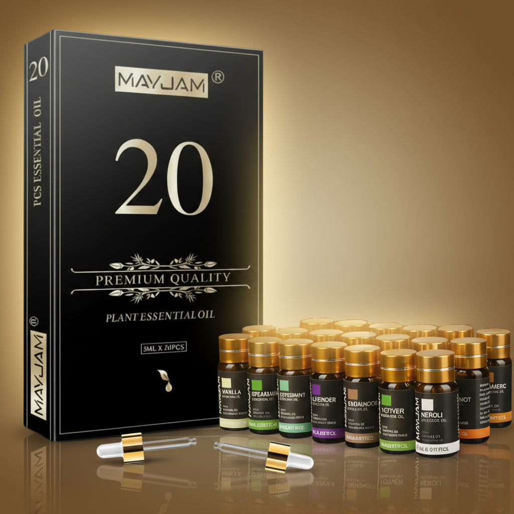 Essential Oils Gift Box 20 Bottles | Aromatherapy Collection | Mayjam